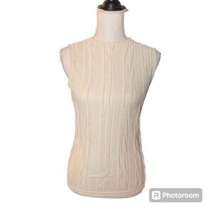 NWOT Women's Sleeveless Apricot Blouse Size Small